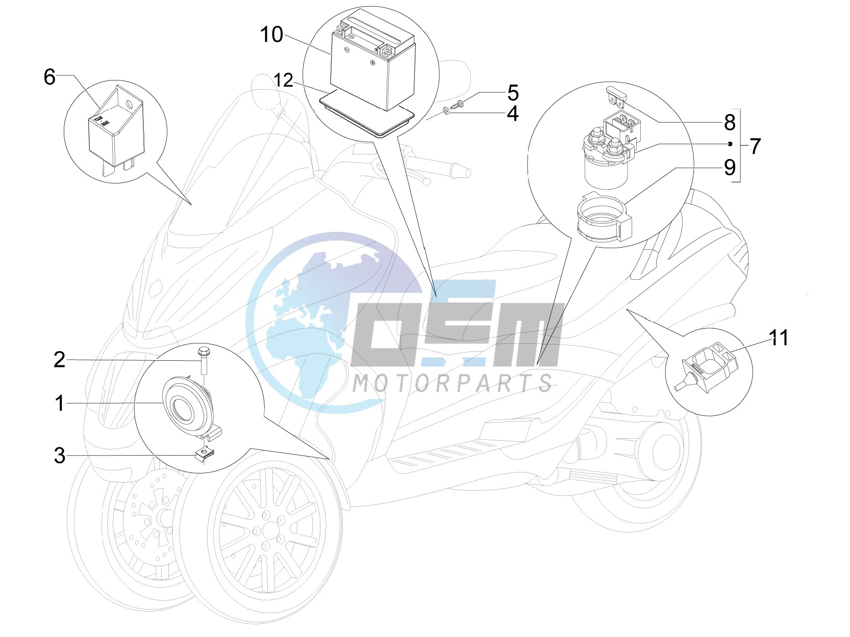 Remote control switches - Battery - Horn