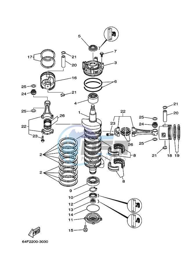 CRANKSHAFT--PISTON