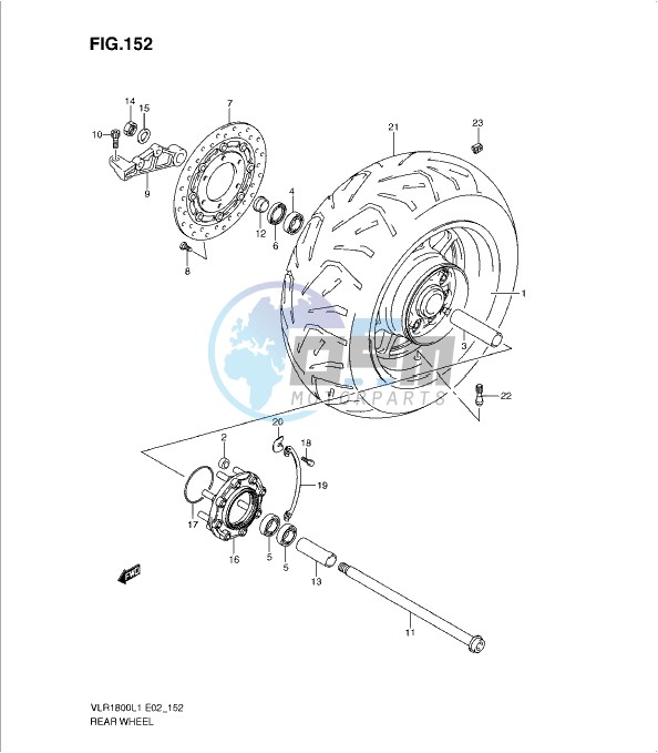 REAR WHEEL (VLR1800UFL1 E19)