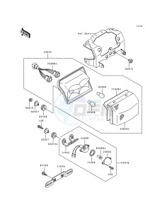 ZX 600 D [NINJA ZX-6] (D2-D4) [NINJA ZX-6] drawing TAIL LAMP