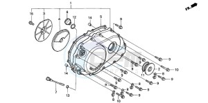 VF750C drawing RIGHT CRANKCASE COVER