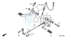 NT700VAA UK - (E / ABS MKH) drawing PEDAL