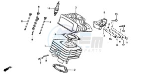 SH50D drawing CYLINDER/CYLINDER HEAD