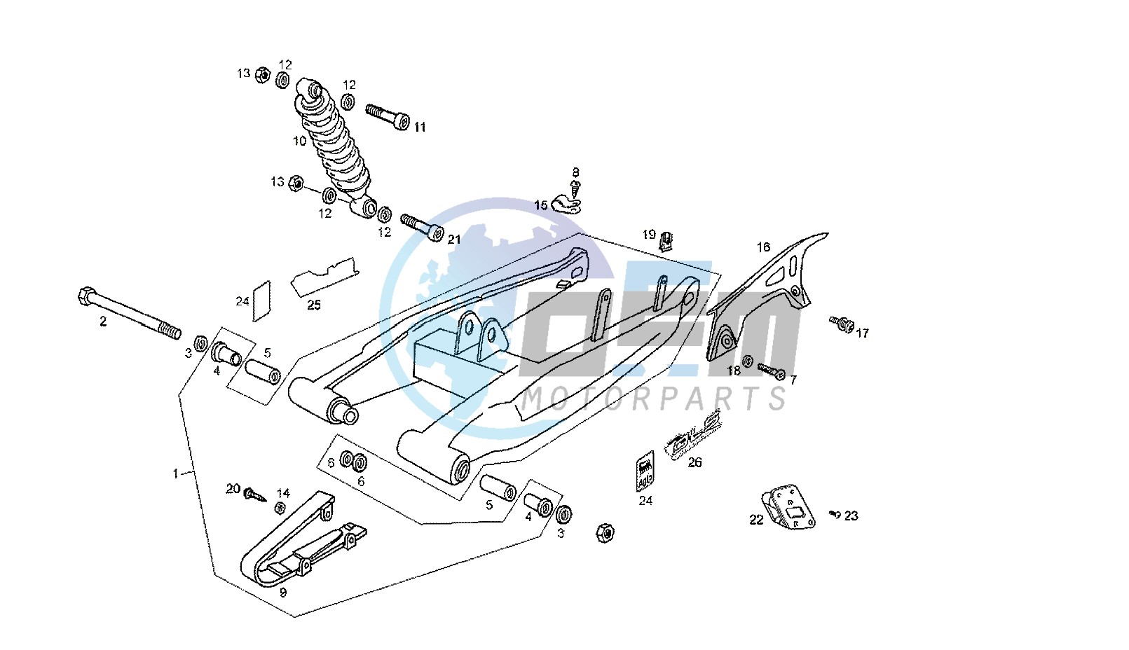 SWING ARM - SHOCK ABSORBER