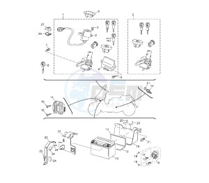 YP R X-MAX 250 drawing BATTERY