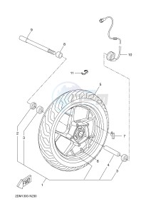 YP250R X-MAX 250 (2DL5 2DL5 2DL5 2DL5) drawing FRONT WHEEL