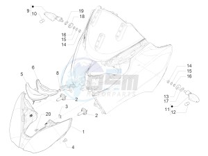 MP3 500 MAXI SPORT ABS (NAFTA) drawing Front headlamps - Turn signal lamps