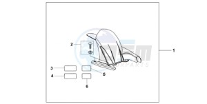 CB600F39 Spain - (SP / ST) drawing HUGGER NIGHT STAR BLACK