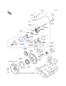 KRF 750 G [TERYX 750 FI 4X4] (G9F) G9F drawing STARTER MOTOR