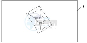 VTR2509 ED / LL MK drawing TANK PAD HONDA WING LOGO