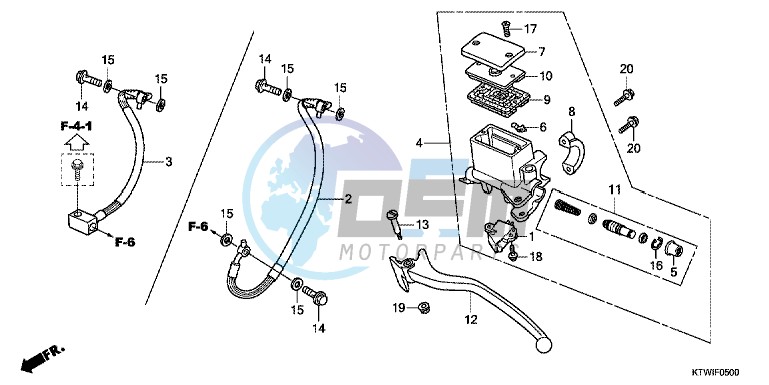 RR. BRAKE MASTER CYLINDER