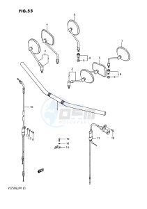 VS750GL (E1) INTRUDER drawing HANDLEBAR - CONTROL CABLE (VS750GLFG GLFH GLFJ GLFK GLFL GLFM)