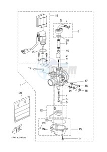 NS50 AEROX (1PH1 1PH1 1PH1) drawing CARBURETOR