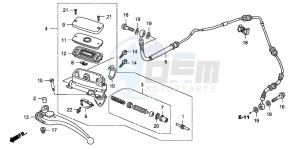 CB1300A CB1300SUPER FOUR drawing CLUTCH MASTER CYLINDER