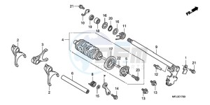 CBR1000RAA France - (F / ABS CMF HRC) drawing GEARSHIFT DRUM