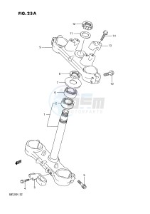 RM125 (E2) drawing STEERING STEM (MODEL L)