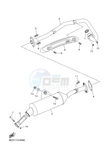 YFM90R YFM09RYXH (BD39) drawing EXHAUST