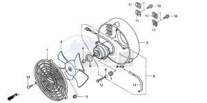 TRX350TE FOURTRAX ES drawing COOLING FAN