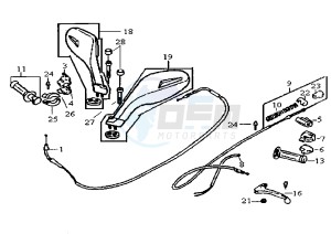 ATTILA - 150 cc drawing REAR BRAKE CONTROL