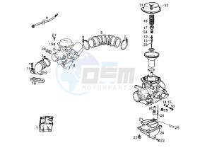 BOULEVARD 125-150 cc drawing CARBURETOR