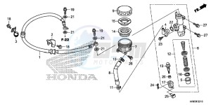 TRX500FA5H TRX500FA ED drawing REAR BRAKE MASTER CYLINDER