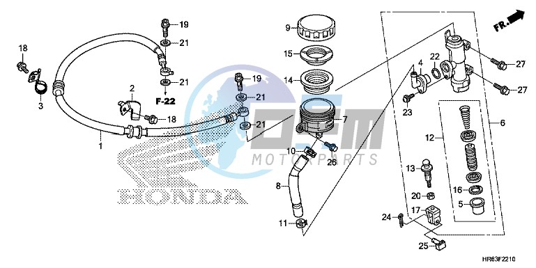 REAR BRAKE MASTER CYLINDER