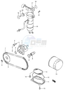 VS800 (E3-E28) INTRUDER drawing OIL PUMP - FUEL PUMP