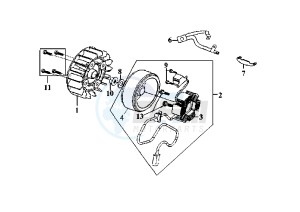 EURO MX E2 - 125 cc drawing FLYWHEEL MAGNETO