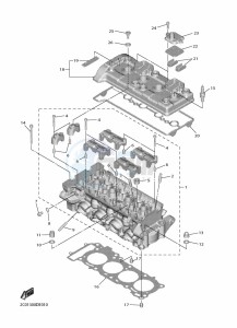 YZF600W YZF-R6 (BN6U) drawing CYLINDER