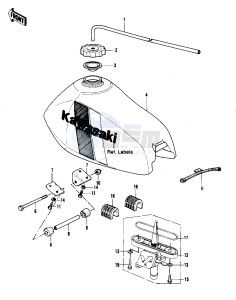 KDX 420 B [KDX420] (B1) [KDX420] drawing FUEL TANK