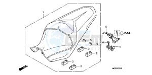 VFR1200FDB drawing SEAT