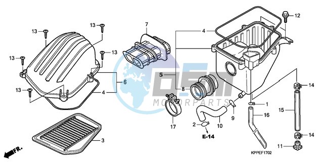 AIR CLEANER (CBR125RW7/RW9/RWA)