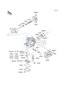 JT 900 B [900 STX] (B1-B2) [900 STX] drawing CARBURETOR PARTS-- JT900-B2- -