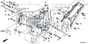 VFR1200XD CrossTourer - VFR1200X Dual Clutch 2ED - (2ED) drawing FRAME BODY