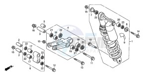 XL700V drawing REAR CUSHION