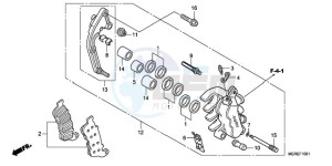 CBF600NA9 Europe Direct - (ED / ABS 25K) drawing FRONT BRAKE CALIPER (L.) (CBF600SA/NA)