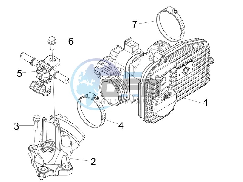 Throttle body - Injector - Union pipe