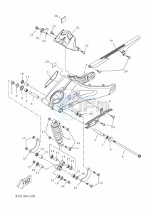 YZF125-A YZF-R125 (B5G2) drawing REAR ARM & SUSPENSION