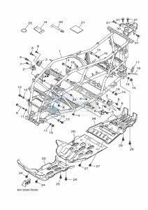 YFM700FWAD YFM70GPAK (B4FF) drawing FRAME