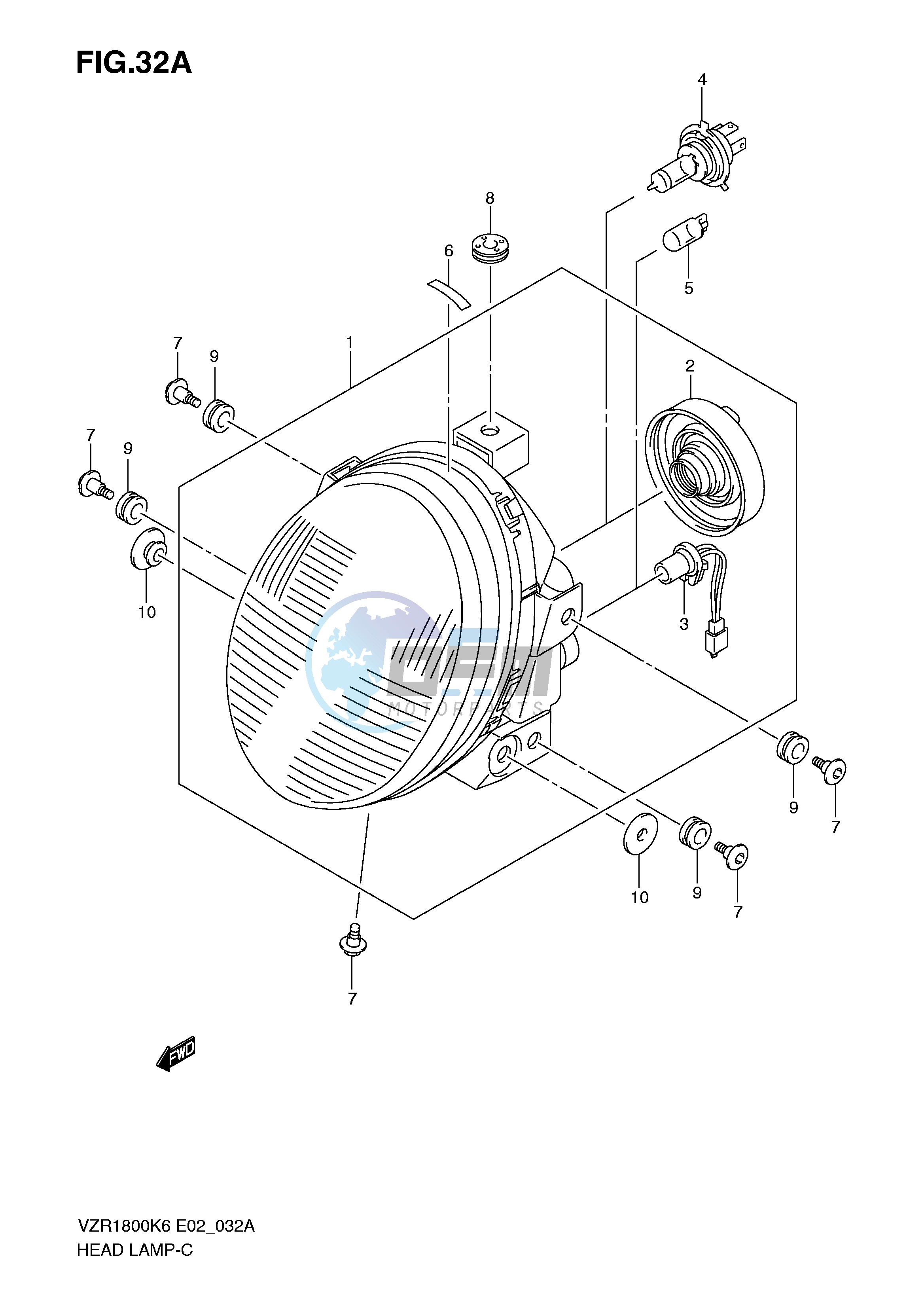 HEADLAMP (VZR1800NK8 NK9 NU2K8 NUFK9)