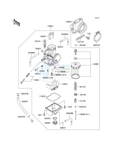 KX 500 E (E15-E16) drawing CARBURETOR