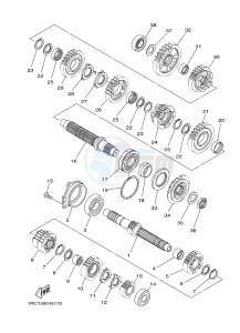 MT09A MT-09 ABS 900 (2DR4 2DR5) drawing TRANSMISSION