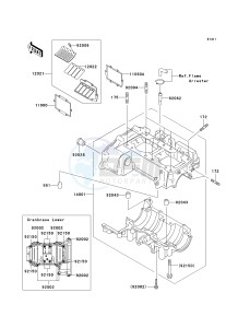 JS 800 A [800 SX-R] (A6F-A9F) A9F drawing CRANKCASE