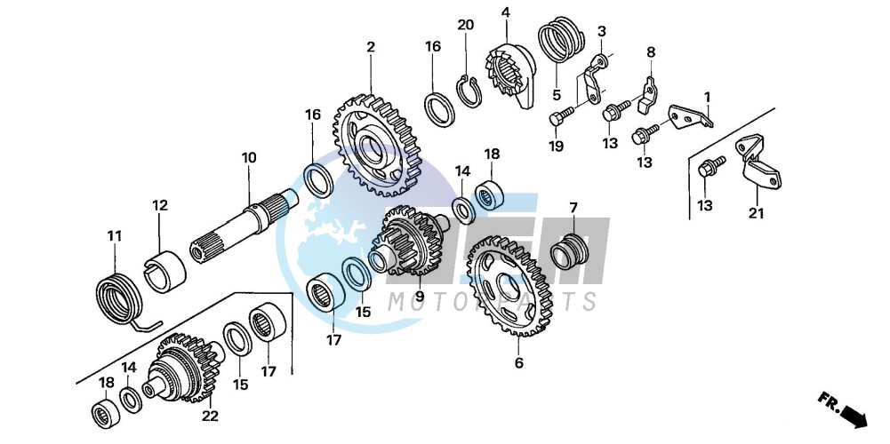 KICK STARTER SPINDLE