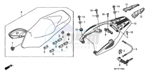 XL700V9 UK - (E / MKH SPC) drawing SEAT/REAR CARRIER