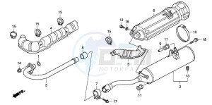 TRX420TE FOURTRAX ES drawing EXHAUST MUFFLER