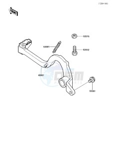 KX 125 E [KX125] (E1) [KX125] drawing BRAKE PEDAL