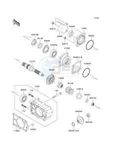 KAF 620 J [MULE 3010 TRANS4X4] (J6J-J8F) J7F drawing BEVEL GEAR CASE