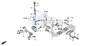 VFR800A drawing REAR BRAKE HOSE (VFR800)