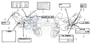 XL1000V VARADERO drawing CAUTION LABEL